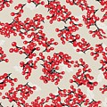 Chinese Red Berries Digital Art by Sand And Chi Chinese Red Berries Digital Art by Sand And Chi