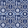 Chinoiserie Ginger Jars Chippendale Chinese Inspired Pattern by Audrey Jeanne Roberts