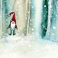 Christmas Gnome Painting by Dawn Derman Christmas Gnome Painting by Dawn Derman
