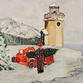 Christmas in the Harbor Painting by Juliette Becker Christmas in the Harbor Painting by Juliette Becker