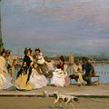 Cigar-Makers Crossing Triana Bridge in Sevilla. Painting by Gonzalo Bilbao -1860-1938-