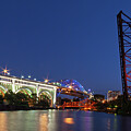 Cleveland Bridges at Night by Dale Kincaid