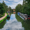 Clouds Below Reflective Canal Boats in Apsley by Raymond Hill