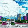 Clouds Over Jacksonville Digital Art by Rod Whyte Clouds Over Jacksonville Digital Art by Rod Whyte