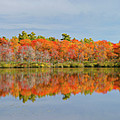 clouds pass on Captain's Pond Photograph by Jeff Folger