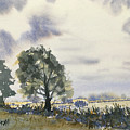 Cloudy Sky over the Wolds Painting by Glenn Marshall Cloudy Sky over the Wolds Painting by Glenn Marshall