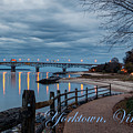 Coleman Bridge at Dusk - Postcard YT by Rachel Morrison