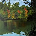 Collins Pond in Autumn  by Jam Art