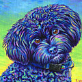 Opalescent - Black Toy Poodle Painting by Rebecca Wang Opalescent - Black Toy Poodle Painting by Rebecca Wang