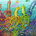 Colorful Calamari Digital Art by Kevin Middleton Colorful Calamari Digital Art by Kevin Middleton