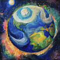 Colorful Cosmos Earth Impressionistic View  by Lena Owens