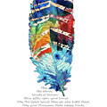 Colorful Feather Art - Cherokee Blessing - By Sharon Cummings Painting by Sharon Cummings Colorful Feather Art - Cherokee Blessing - By Sharon Cummings Painting by Sharon Cummings