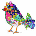 Colorful Little Bird Art 1 by Sharon Cummings