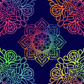 Colorful Mandala Pattern In Blue Background Digital Art by Sambel Pedes Colorful Mandala Pattern In Blue Background Digital Art by Sambel Pedes