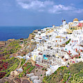 Colorful Oia Santorini Photograph by Yvonne Jasinski Colorful Oia Santorini Photograph by Yvonne Jasinski