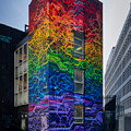 Connectivity Matters Bold London Geometric Mural Canvas Print Modern Urban Wall Art by Raymond Hill