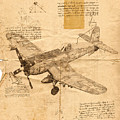 Corsair Drawing by Charlie Roman Corsair Drawing by Charlie Roman