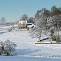 Cotswold Countryside in the December Snow Photograph by Tim Gainey