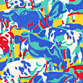 Cow herd abstract original oil painting by Vitali Komarov Cow herd abstract original oil painting by Vitali Komarov