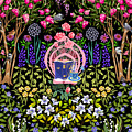 Cozy Garden Reading Room IV Drawing by L Diane Johnson Cozy Garden Reading Room IV Drawing by L Diane Johnson