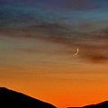 Crescent Moon at Sunset Photograph by Sarah Lilja Crescent Moon at Sunset Photograph by Sarah Lilja