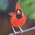Crested Messenger Painting by Heather E Harman Crested Messenger Painting by Heather E Harman