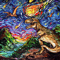 Cretaceous Night Painting by Aja Trier Cretaceous Night Painting by Aja Trier