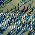 Crosswalk Above New York Painting by Tony Rubino Crosswalk Above New York Painting by Tony Rubino