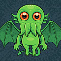 Cute Green Cthulhu Monster by John Schwegel Cute Green Cthulhu Monster by John Schwegel