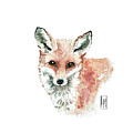 Cute Red Fox Painting by Luisa Millicent Cute Red Fox Painting by Luisa Millicent