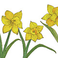 Daffodils Mixed Media by Lisa Neuman Daffodils Mixed Media by Lisa Neuman