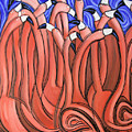 Dancing Flamingo's Painting by Anthony Falbo Dancing Flamingo's Painting by Anthony Falbo