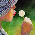 Dandelion Wish Painting by Hailey E Herrera Dandelion Wish Painting by Hailey E Herrera