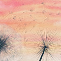 Dandelions at Sunset Painting by Lisa Neuman Dandelions at Sunset Painting by Lisa Neuman