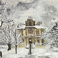 David David Mansion Winter by Eileen Backman