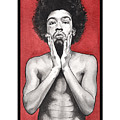 Davis In Red-Full Length Painting by Tiffany DiGiacomo Davis In Red-Full Length Painting by Tiffany DiGiacomo