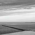 Dawn Over Keansburg Pier Keansberg Pier BW by Susan Candelario