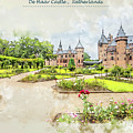 De Haar Castle in Netherlands in sketch style by Ariadna De Raadt