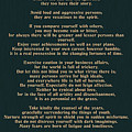 Desiderata by Max Ehrmann - Literary prints - Typography - Go Placidly Poem - Book Lover gifts Mixed Media by Studio Grafiikka Desiderata by Max Ehrmann - Literary prints - Typography - Go Placidly Poem - Book Lover gifts Mixed Media by Studio Grafiikka