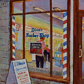 Dino's Barbershop Painting by David Gilmore Dino's Barbershop Painting by David Gilmore