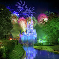 Disney's Fantasy in the Sky Fireworks Photograph by Mark Andrew Thomas Disney's Fantasy in the Sky Fireworks Photograph by Mark Andrew Thomas