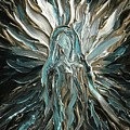 Divine Mother Silver Painting by Michelle Pier Divine Mother Silver Painting by Michelle Pier