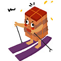 Dongpo's braised pork loves skiing Drawing by Min Fen Zhu Dongpo's braised pork loves skiing Drawing by Min Fen Zhu