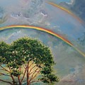 Double Rainbow Painting by Merana Cadorette Double Rainbow Painting by Merana Cadorette