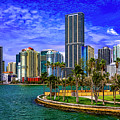 Downtown Miami Digital Art by SnapHappy Photos Downtown Miami Digital Art by SnapHappy Photos