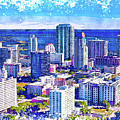 Downtown St. Petersburg, Florida - sketch painting Digital Art by Nicko Prints Downtown St. Petersburg, Florida - sketch painting Digital Art by Nicko Prints