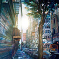 Downtown Painting by Try Cheatham Downtown Painting by Try Cheatham