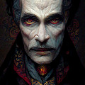 Dracula Halloween Haunted House Portrait Digital Art by Trevor Slauenwhite Dracula Halloween Haunted House Portrait Digital Art by Trevor Slauenwhite