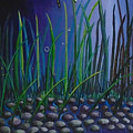 Dragonfly at the Bay II Painting by Mindy Huntress Dragonfly at the Bay II Painting by Mindy Huntress