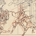 Drawing of soldiers battering a gate Yoshitoshiabout Painting by MotionAge Designs Drawing of soldiers battering a gate Yoshitoshiabout Painting by MotionAge Designs